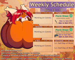Weekly Schedule [11.13 ~ 11.19]
