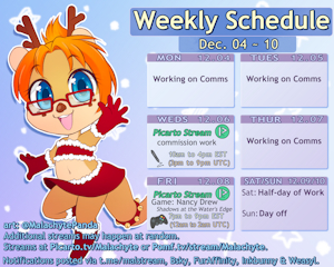 Weekly Schedule [12.04 ~ 12.10]