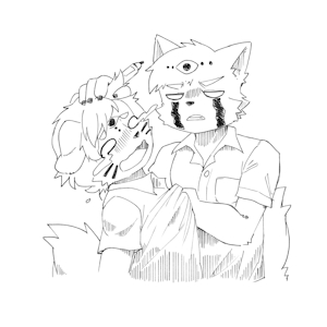 What's so funny about the tears you wrote on my face, you ugly cat?