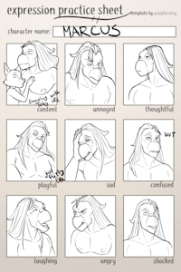 Expression Sheet Marcus