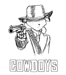 Cowdoys (birthday gift art)
