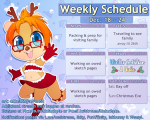 Weekly Schedule [12.18 ~ 12.24]