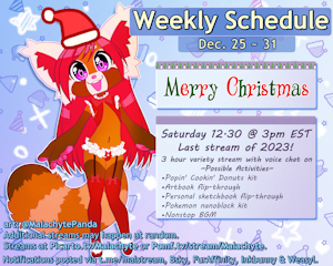 Weekly Schedule [12.25 ~ 12.31]