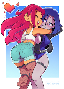 Starfire Loves Raven