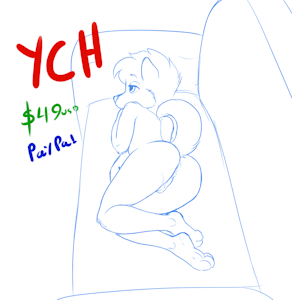 Pup on sofa YCH