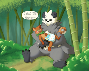 Pangoro's new baby bear