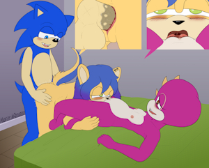 Commission - First time, tripple the fun