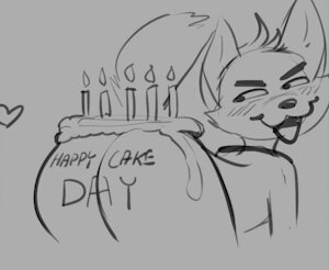 Cake, draw by zaush