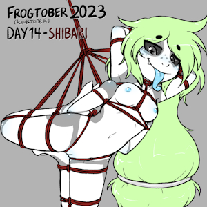 Frogtober 2023 ( +Kinktober )  Day 14 -Shibari
