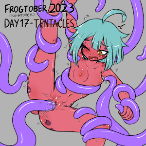 Frogtober 2023 ( +Kinktober )  Day 17 - Tentacles