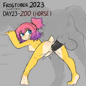 Frogtober 2023 ( +Kinktober ) Day 23 - Zoo ( Horse )