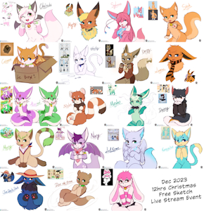 Dec 2023 - 12hrs Christmas Free Sketch Live Stream Event