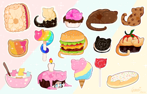 Blob cat foods