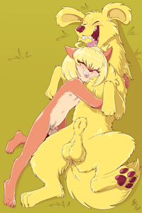 *C*_Cuddling the doggo