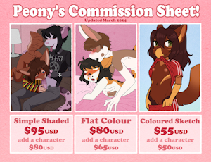 ✨ 2024 Commission Sheet + Info & ToS + Queue Link ✨