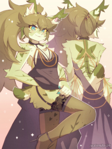 [Non-canon] weed cat in a dress