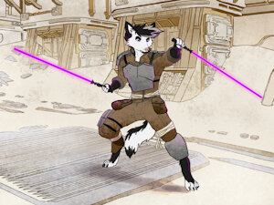 Commission - Jedi Dog