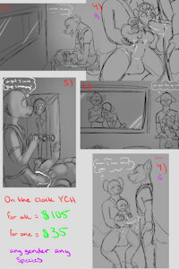 On the clock ych