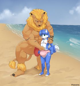 tasting at beach