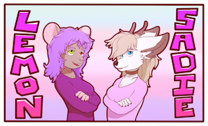 Lemon And Sadie Door Sign (art)
