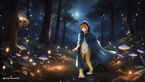 Midnight forest stroll