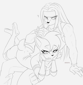 Knux and Sally by SeaDewGin