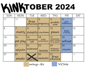 Kinktober daily wing-its