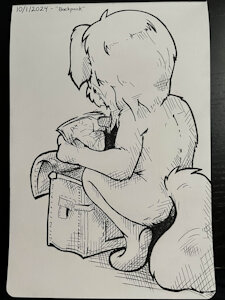 "Backpack" - Day 1 Inktober 2024