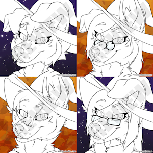Witchy Halloween Canine Icon Base (Customisable)