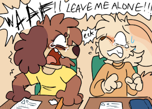 no barking in class!