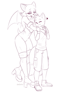 My version of Tails and Rouge!