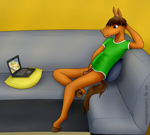 Slightly underdressed horsey