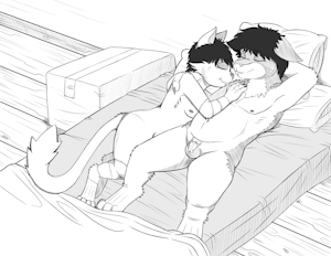 Post-sex snuggle Sketch