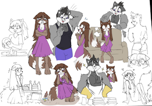 Dynamic doodles- Riley and Norbert