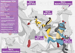 Halloween YCH is now open.