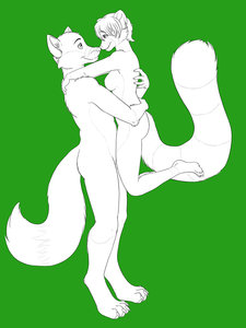 Panda and Fox by Mavuriku