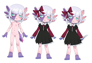 Adoptable Axolotl-doll OCTOBER