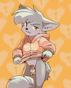 "W-why do I have to wear this dumb thing?!?"