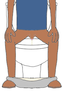 Louis on the toilet