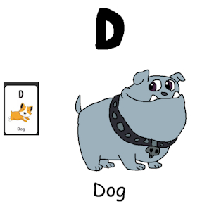 Rufus in D is for Dog of Animal Alphabet #2