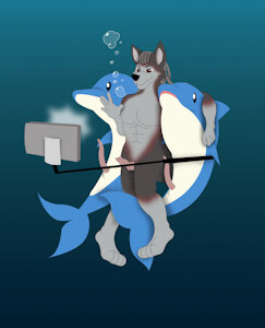 A wolf among dolphins