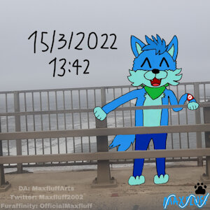 My old fursona on a bridge at the beach