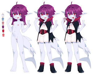 Adoptable Shark-Vampire OCTOBER