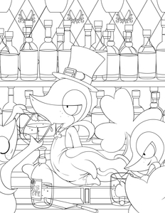 Clover leaf snivy  inked
