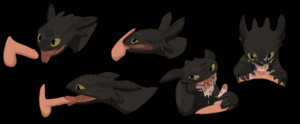 "Slimy" with Toothless