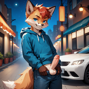 Exhibitionist on the street