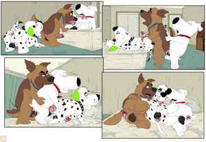 3 Dogs, 1 room (COMMISSION)