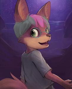 Night walk (colored sketch)