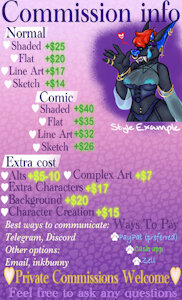 Commission sheet