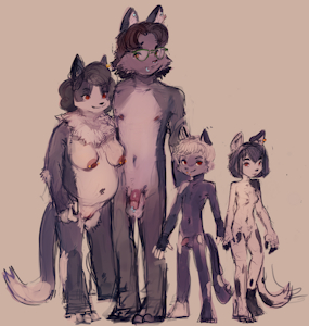 (Colored Sketch) Family Commission